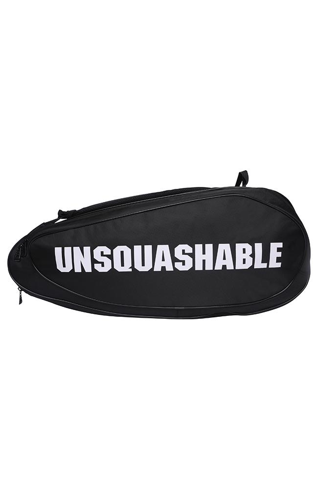 UNSQUASHABLE TOUR-TEC PRO Deluxe Schlägertasche schwarz und weiss in seitlicher Ansicht