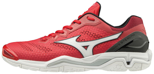 Mizuno Wave Stealth V rot und weiss